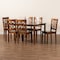 Baxton Studio Nicolette Modern and Contemporary Walnut Brown Finished Wood 7-Piece Dining Set 179-11388-10520-Zoro - alternate 2